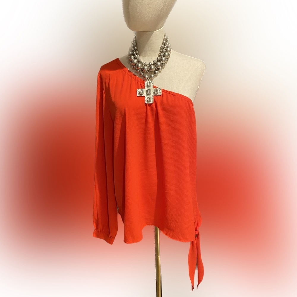 Waverly Grey Cally Red Off Shoulder.